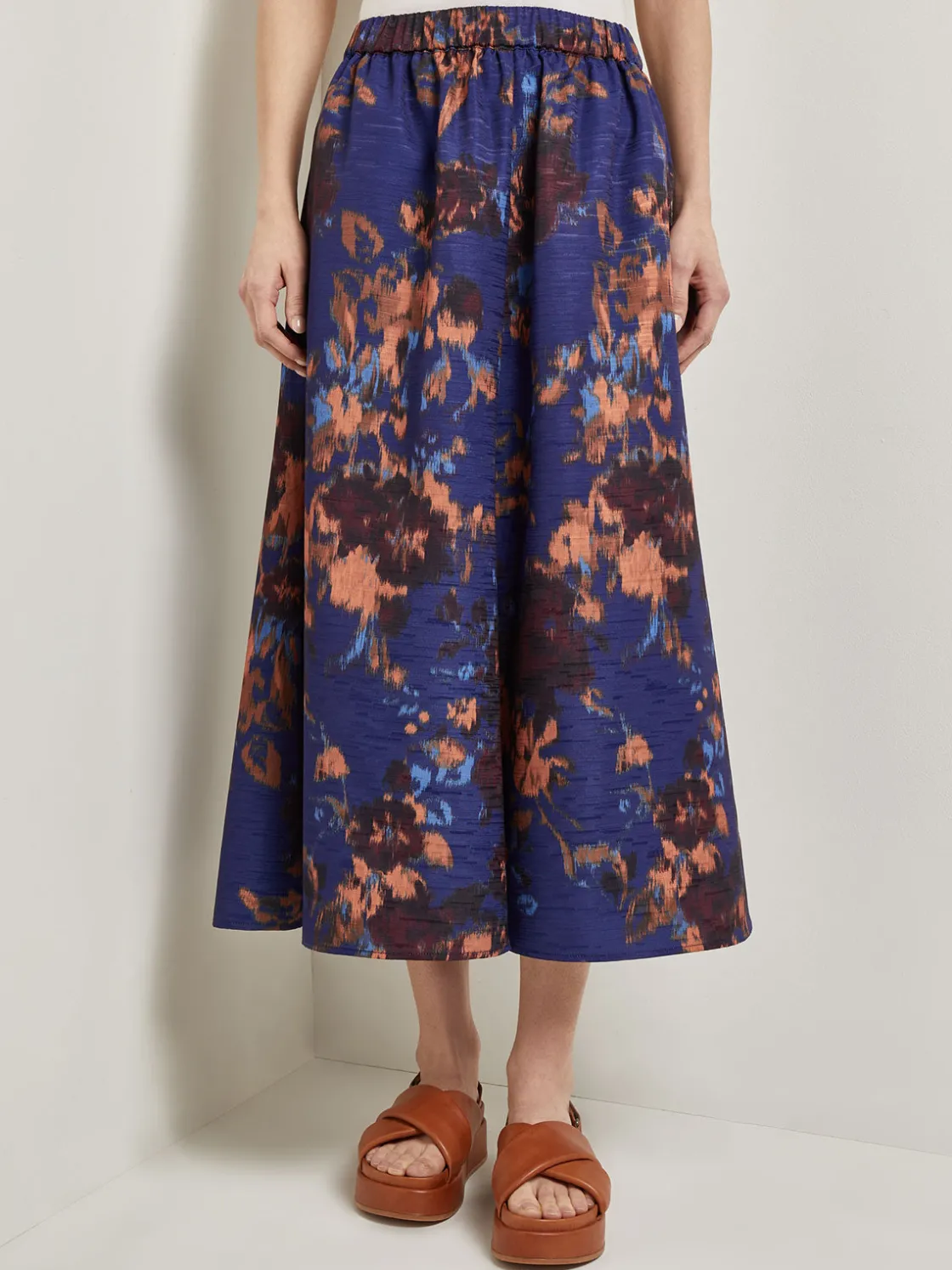 Misook A-Line Printed Woven Maxi Skirt* Skirts