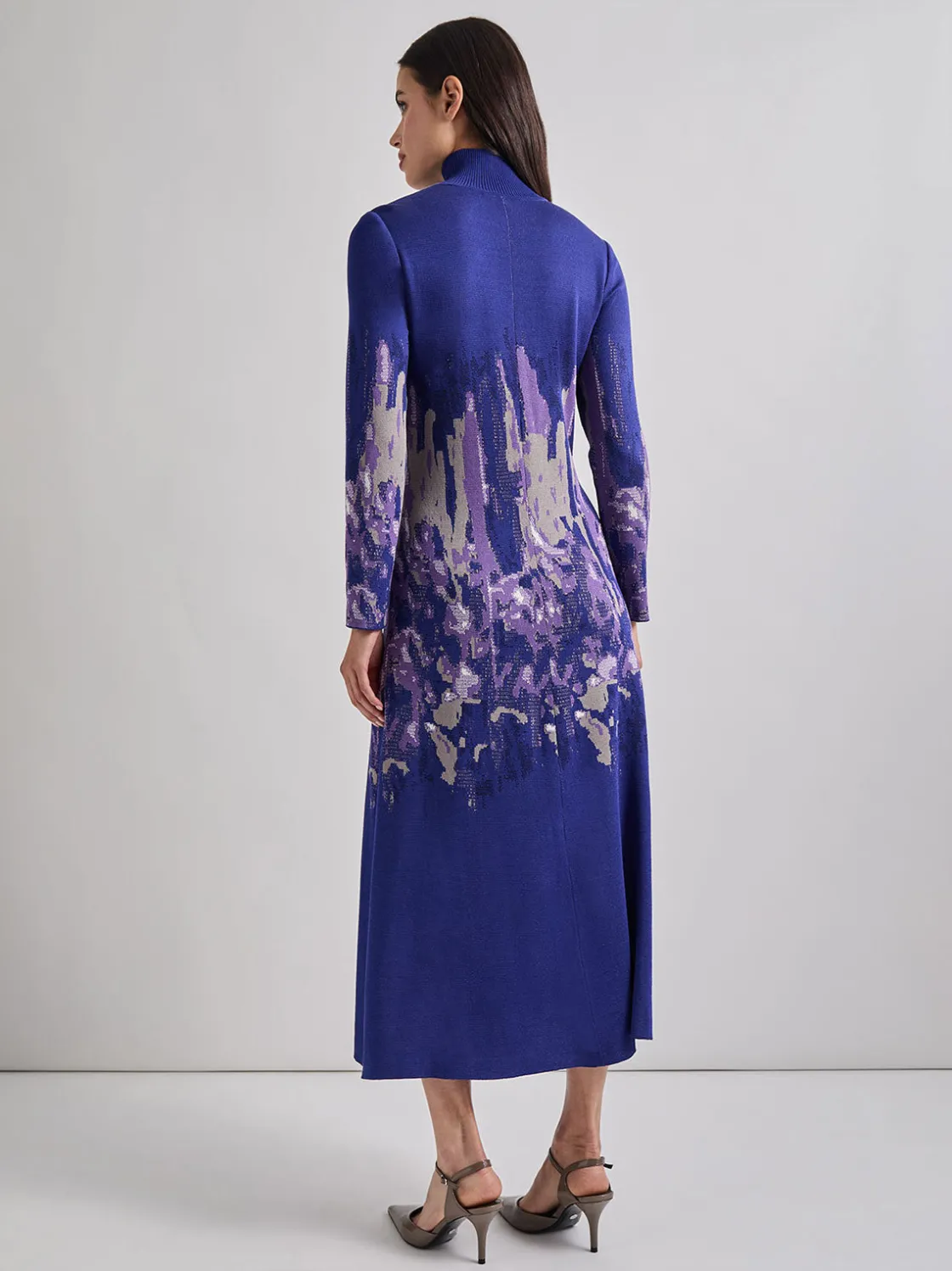Misook A-Line Watercolor Soft Knit Maxi Dress* Dresses