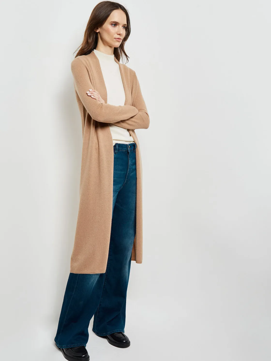 Misook Cashmere Maxi Duster Cardigan* Jackets & Coats