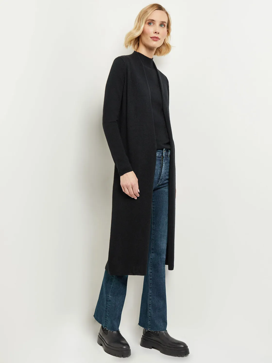 Misook Cashmere Maxi Duster Cardigan* Jackets & Coats