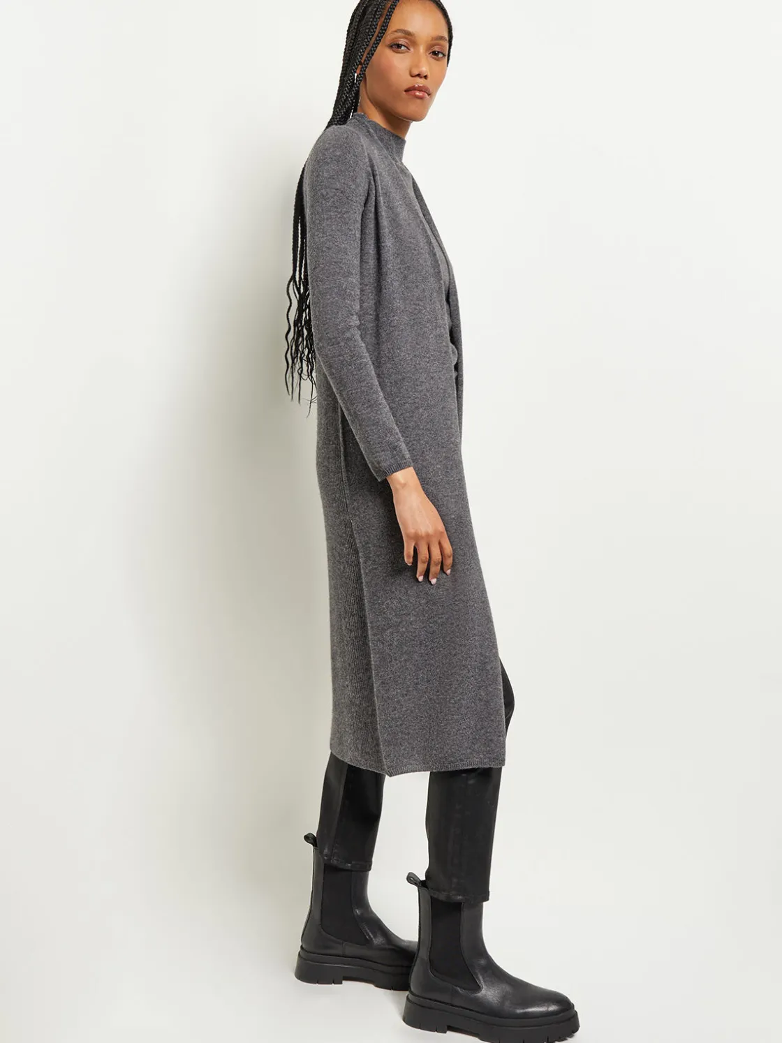 Misook Cashmere Maxi Duster Cardigan* Jackets & Coats