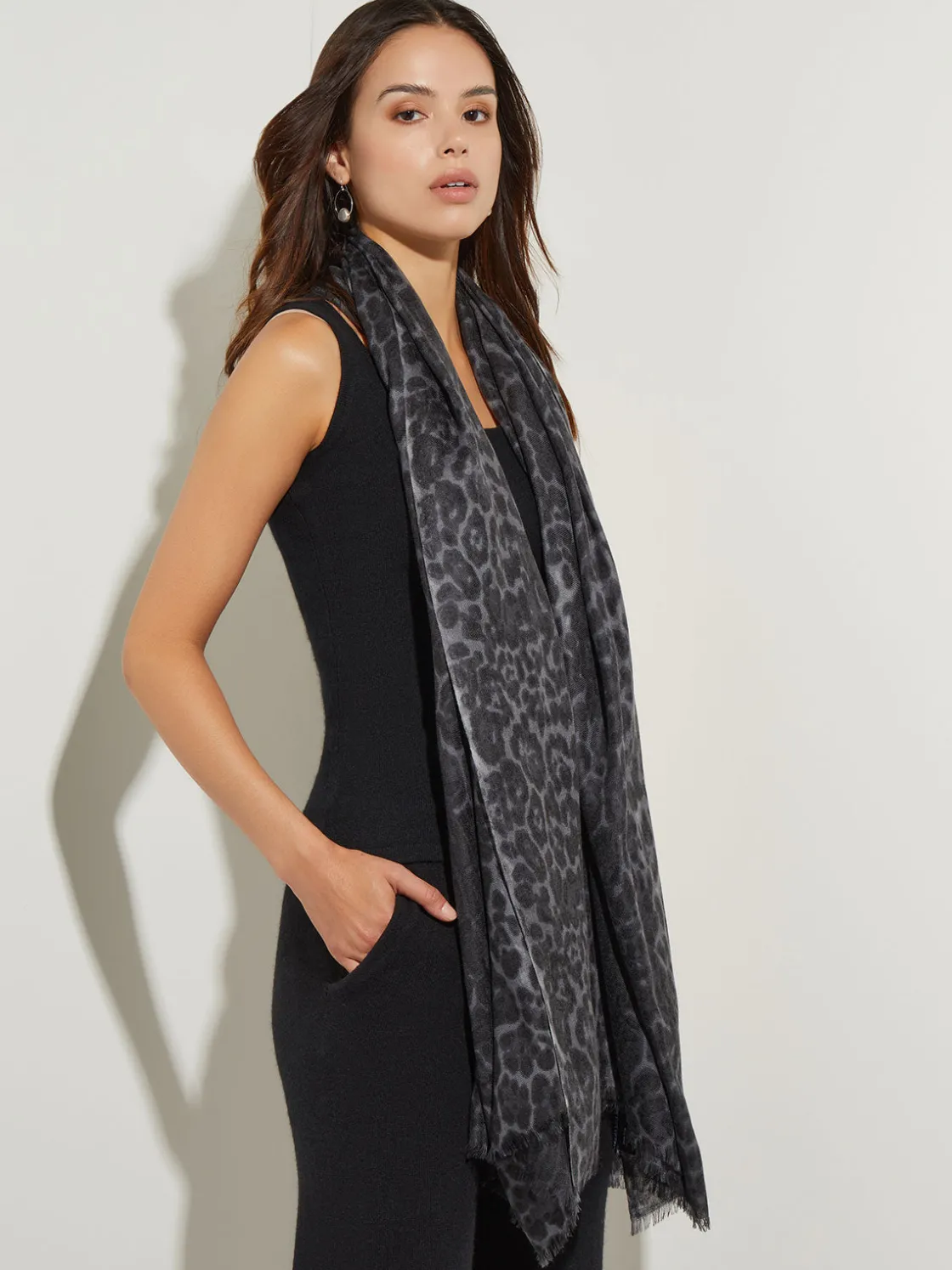 Misook Cashmere Scarf - Leopard Print Scarf | * Accessories