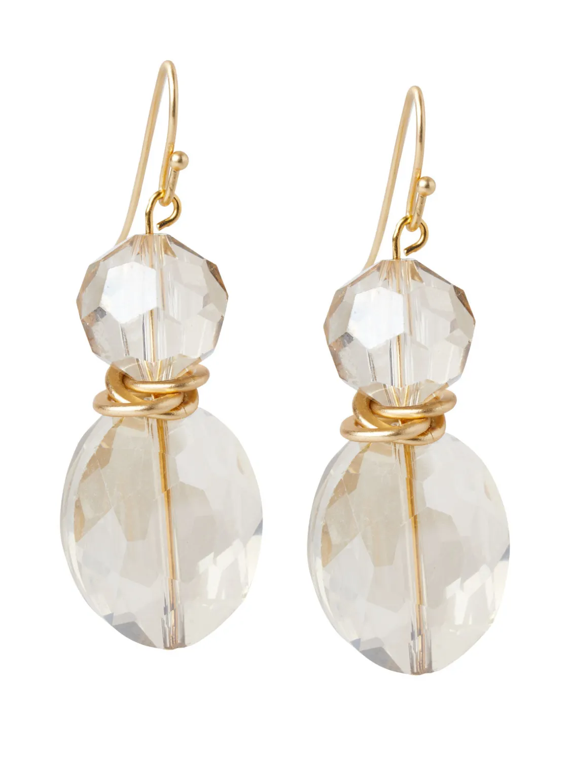 Misook Champagne Crystal Stack Earrings* Accessories | Earrings