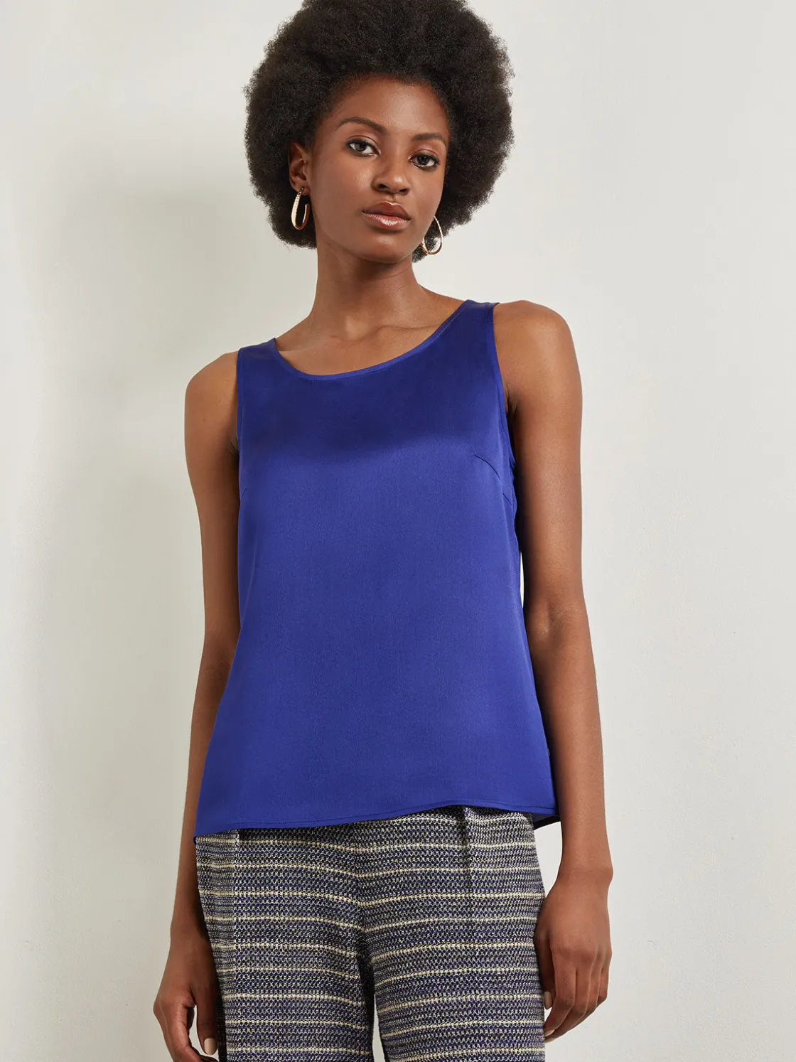 Misook Classic Crepe de Chine Tank Top* Tops & Tees | Tanks