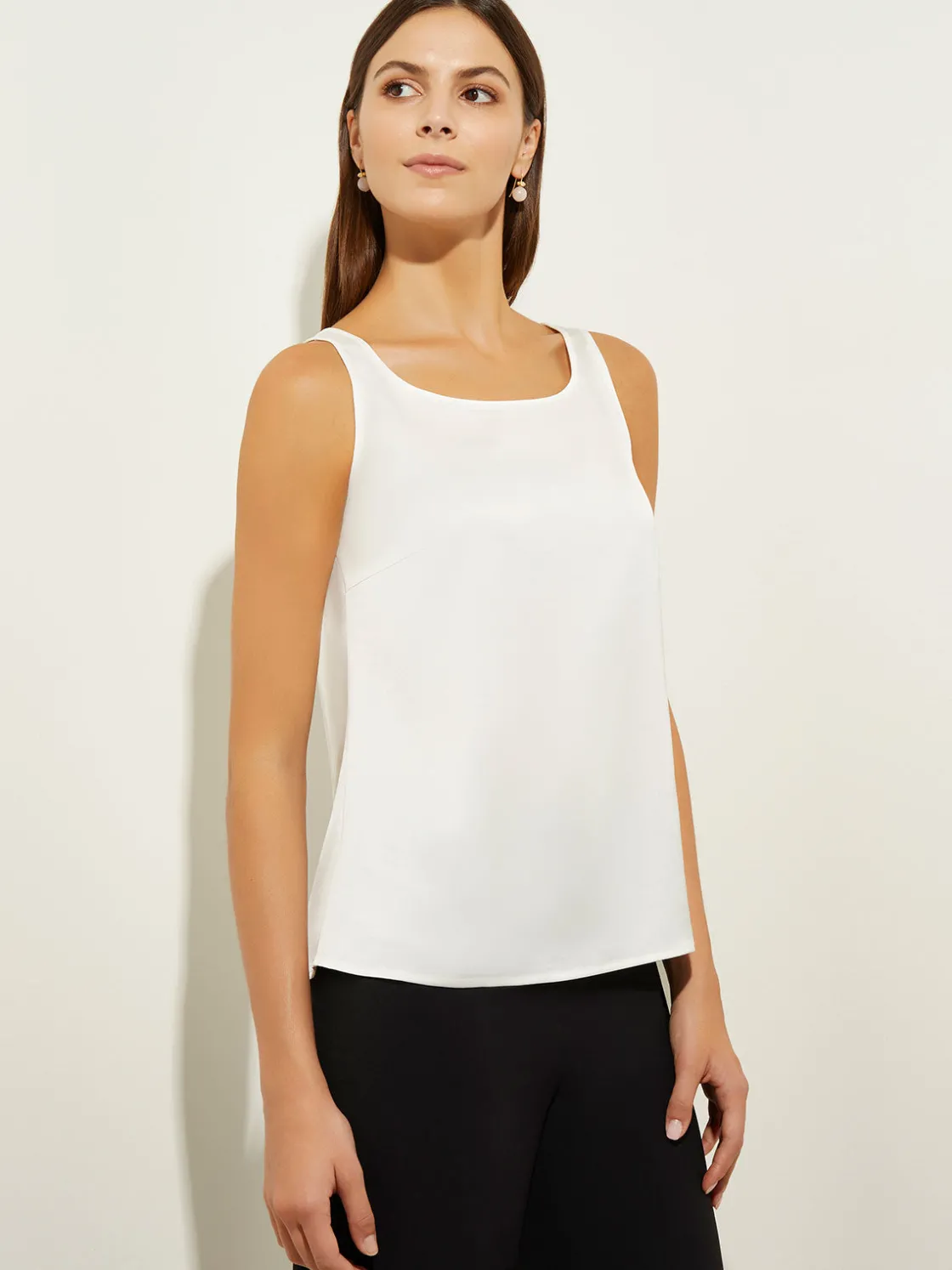 Misook Classic Crepe de Chine Tank Top,* Tops & Tees | Tanks