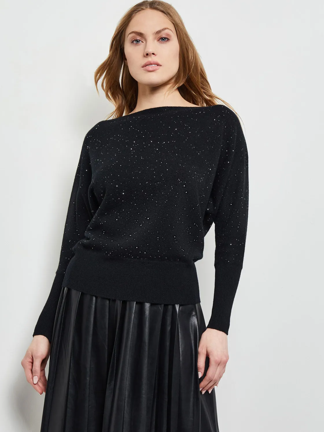 Misook Dolman Sequin Cashmere Sweater* Tops & Tees