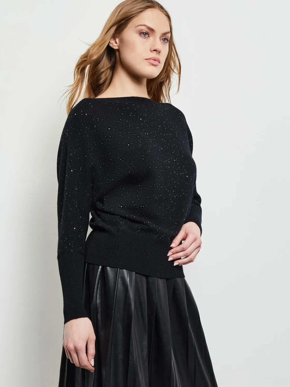 Misook Dolman Sequin Cashmere Sweater* Tops & Tees