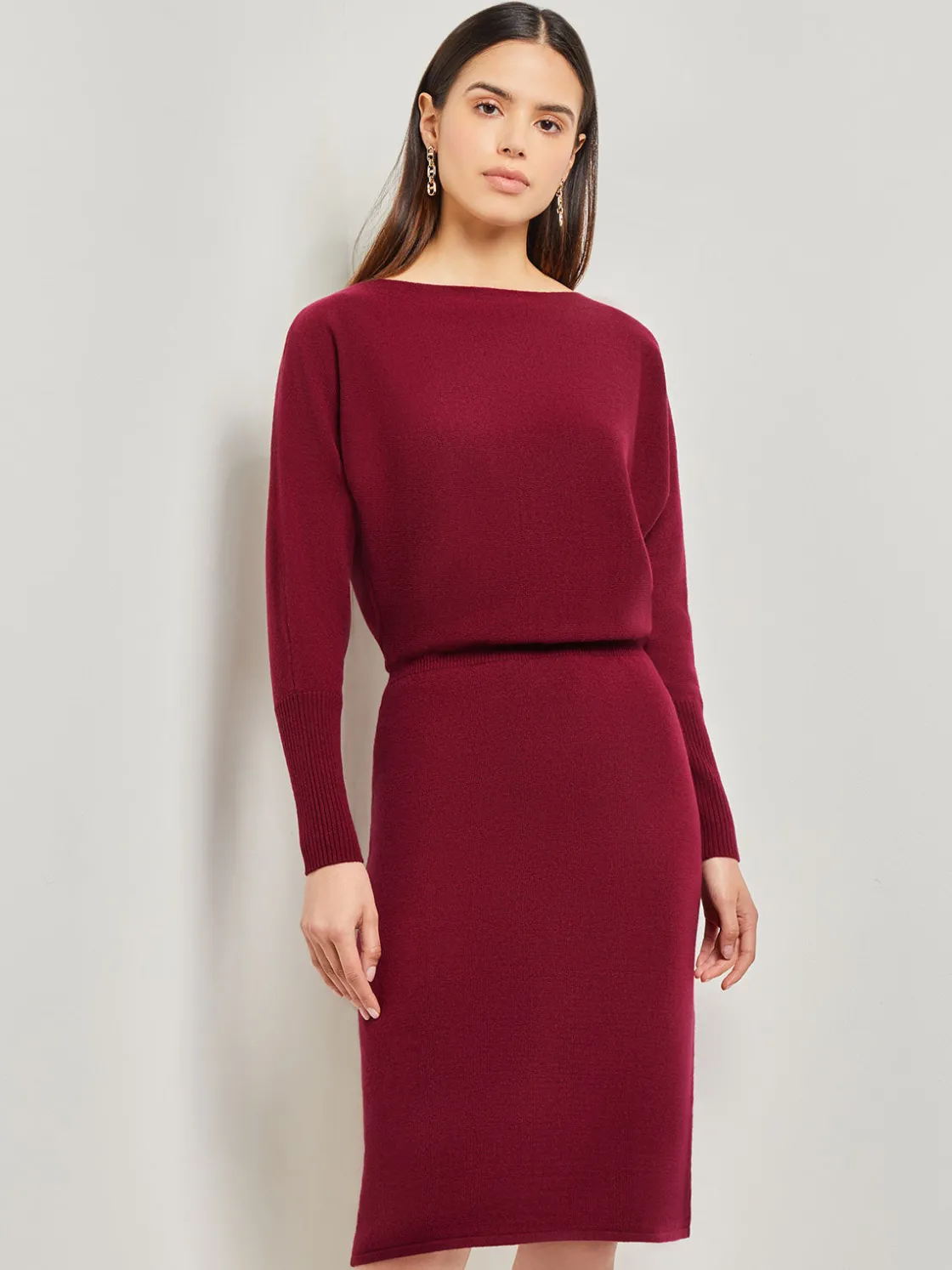 Misook Dolman Sleeve Cashmere Dress* Dresses