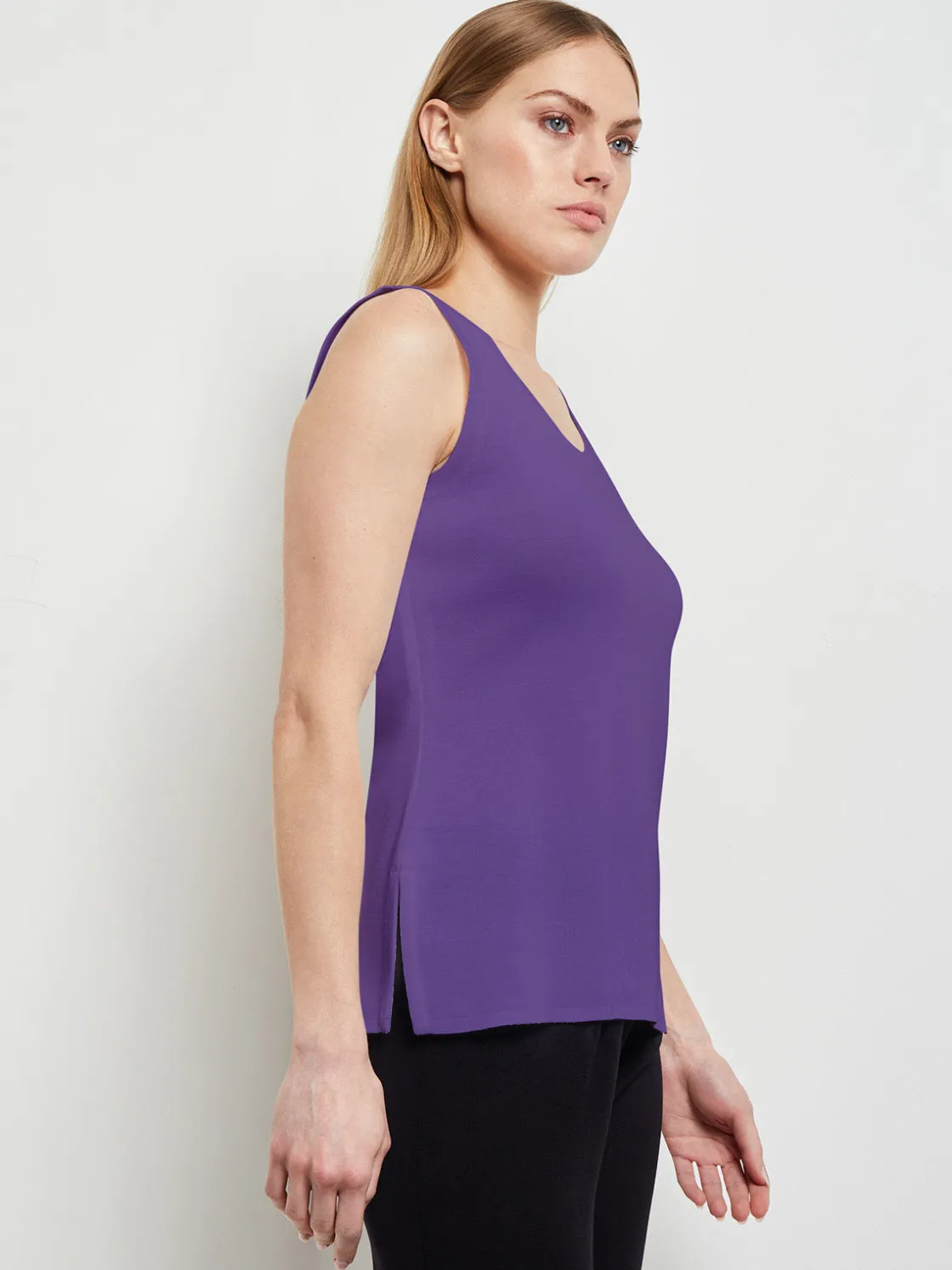 Misook Double Scoop Neck Tank* Tops & Tees | Tanks