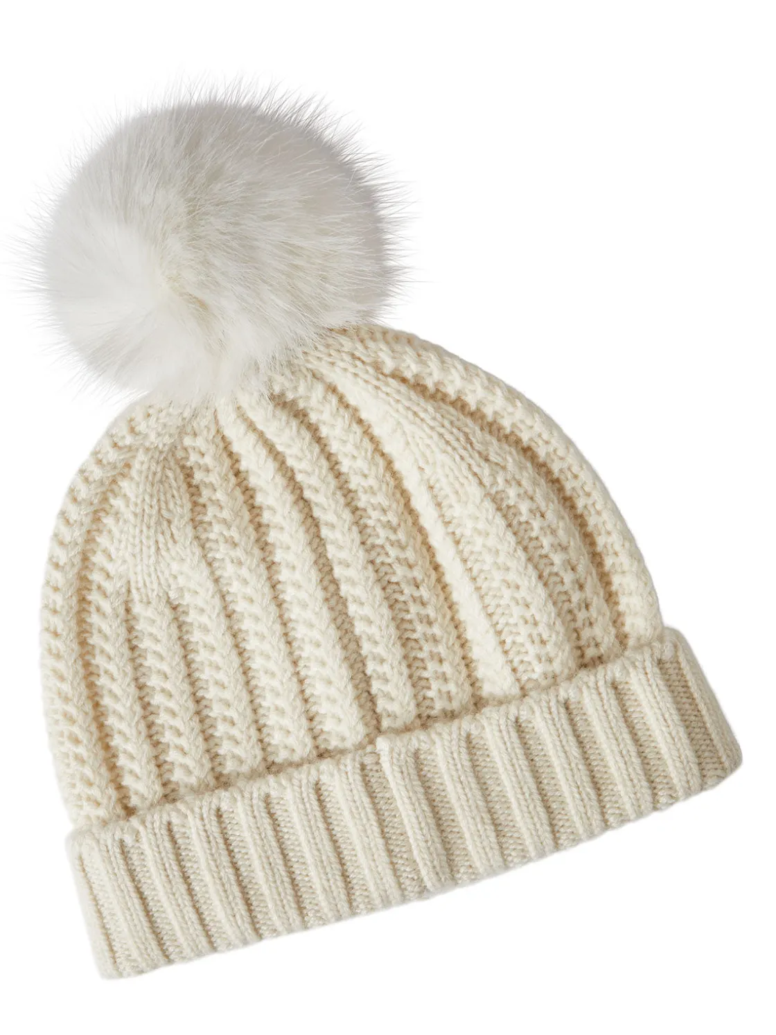 Misook Faux Fur Pom Pom Cashmere Hat* Accessories