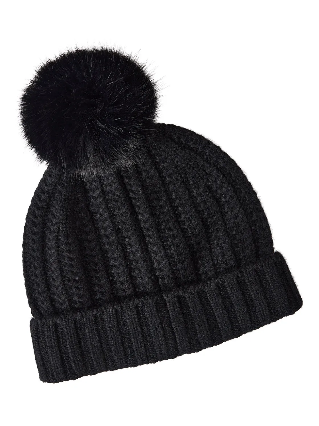 Misook Faux Fur Pom Pom Cashmere Hat* Accessories