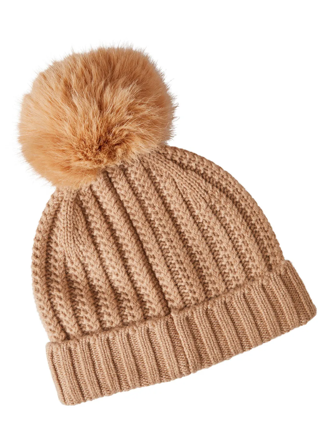 Misook Faux Fur Pom Pom Cashmere Hat* Accessories