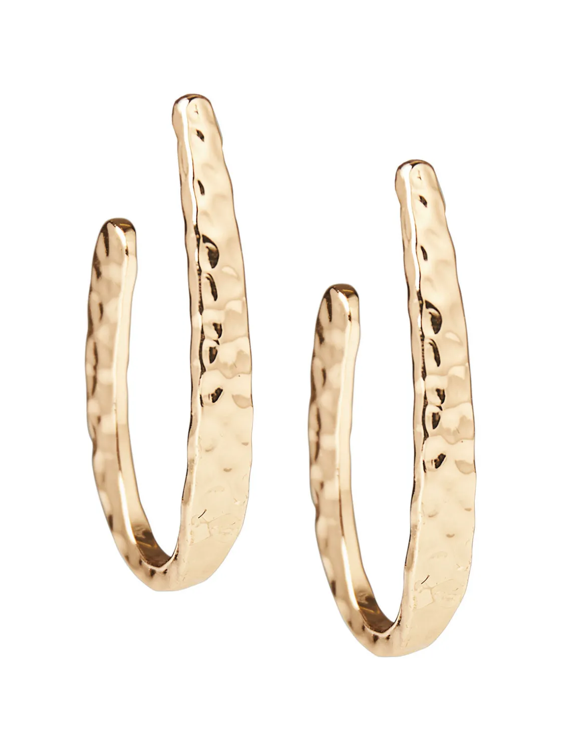 Misook Hammered J-Hoop Earrings* Accessories | Earrings