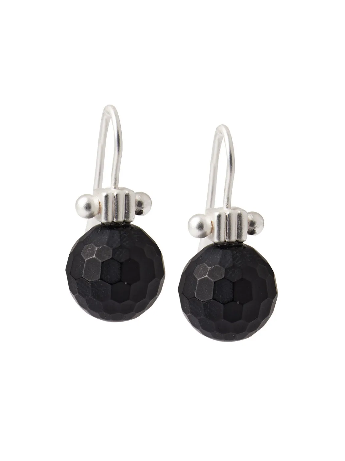 Misook Handmade Matte Black Onyx Crystal Column Top Earring* Accessories | Earrings