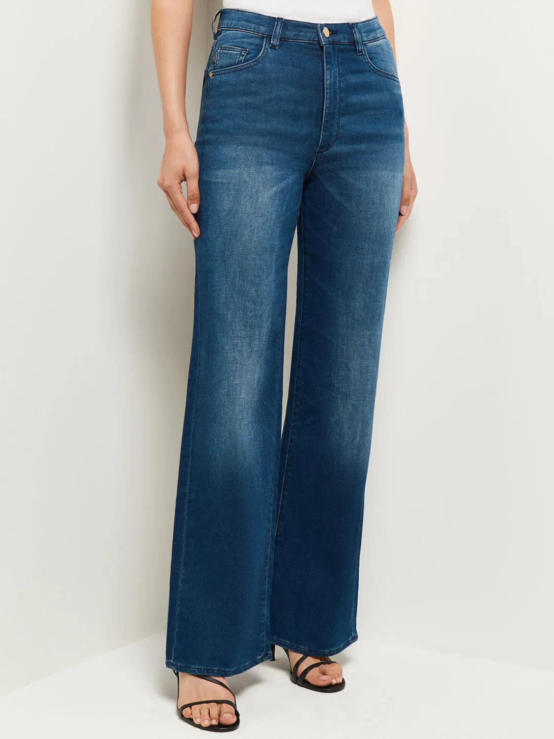 Misook Hepburn High-Rise Wide Leg Vintage Jean* Pants & Shorts