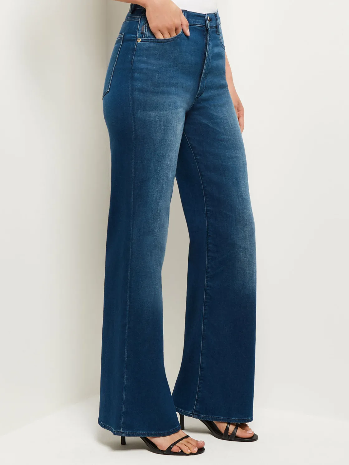 Misook Hepburn High-Rise Wide Leg Vintage Jean* Pants & Shorts