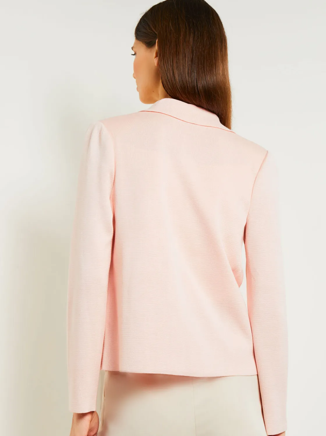 Misook Heritage Fit Double Breasted Jacket - Floral Applique Knit* Jackets & Coats
