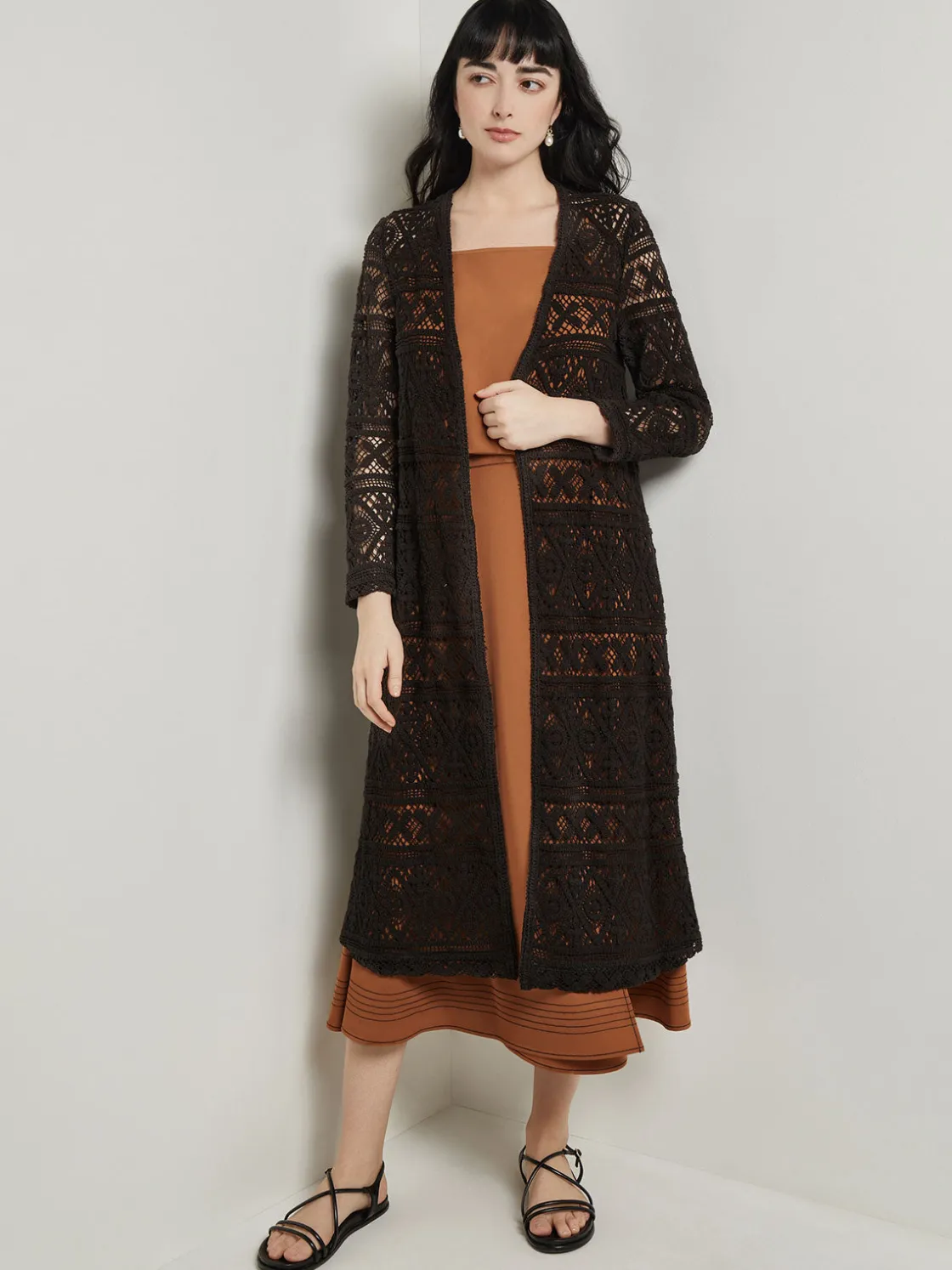 Misook Heritage Fit Duster - Crochet Cotton* Jackets & Coats