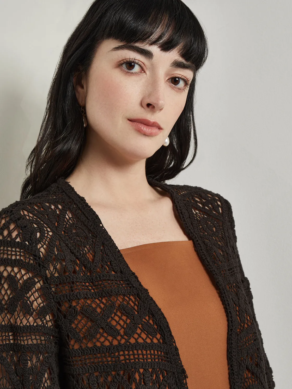 Misook Heritage Fit Duster - Crochet Cotton* Jackets & Coats