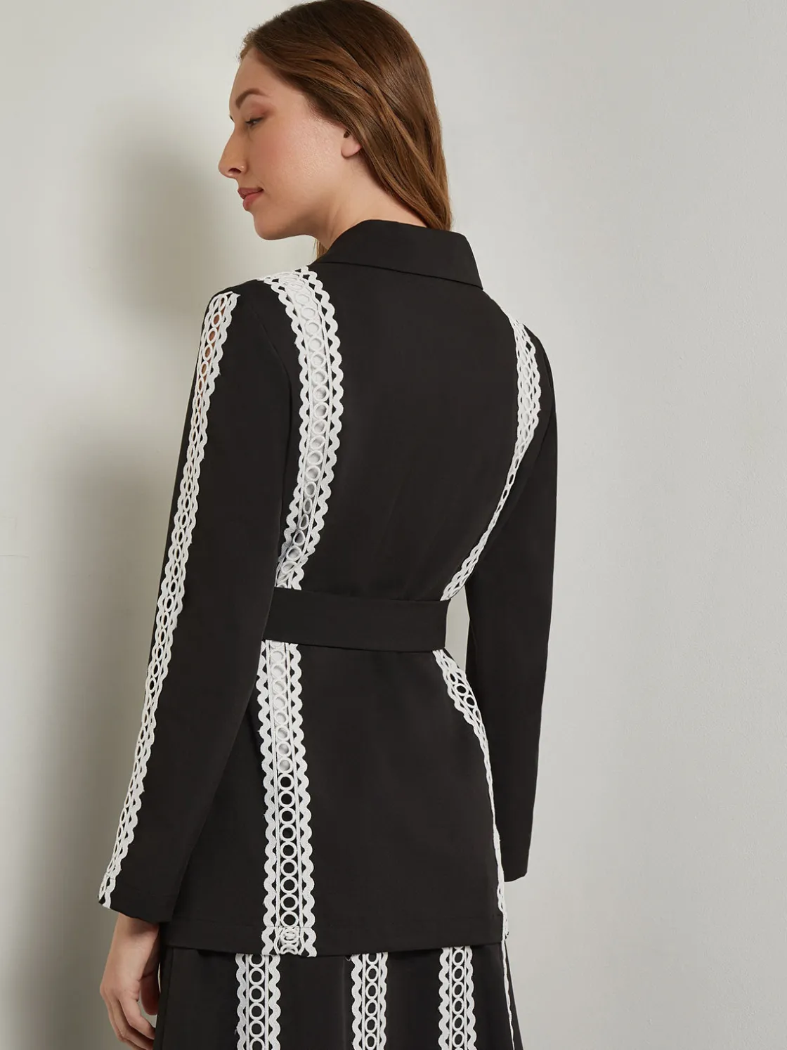 Misook Heritage Fit Jacket - Eyelet Trim Woven Twill* Jackets & Coats
