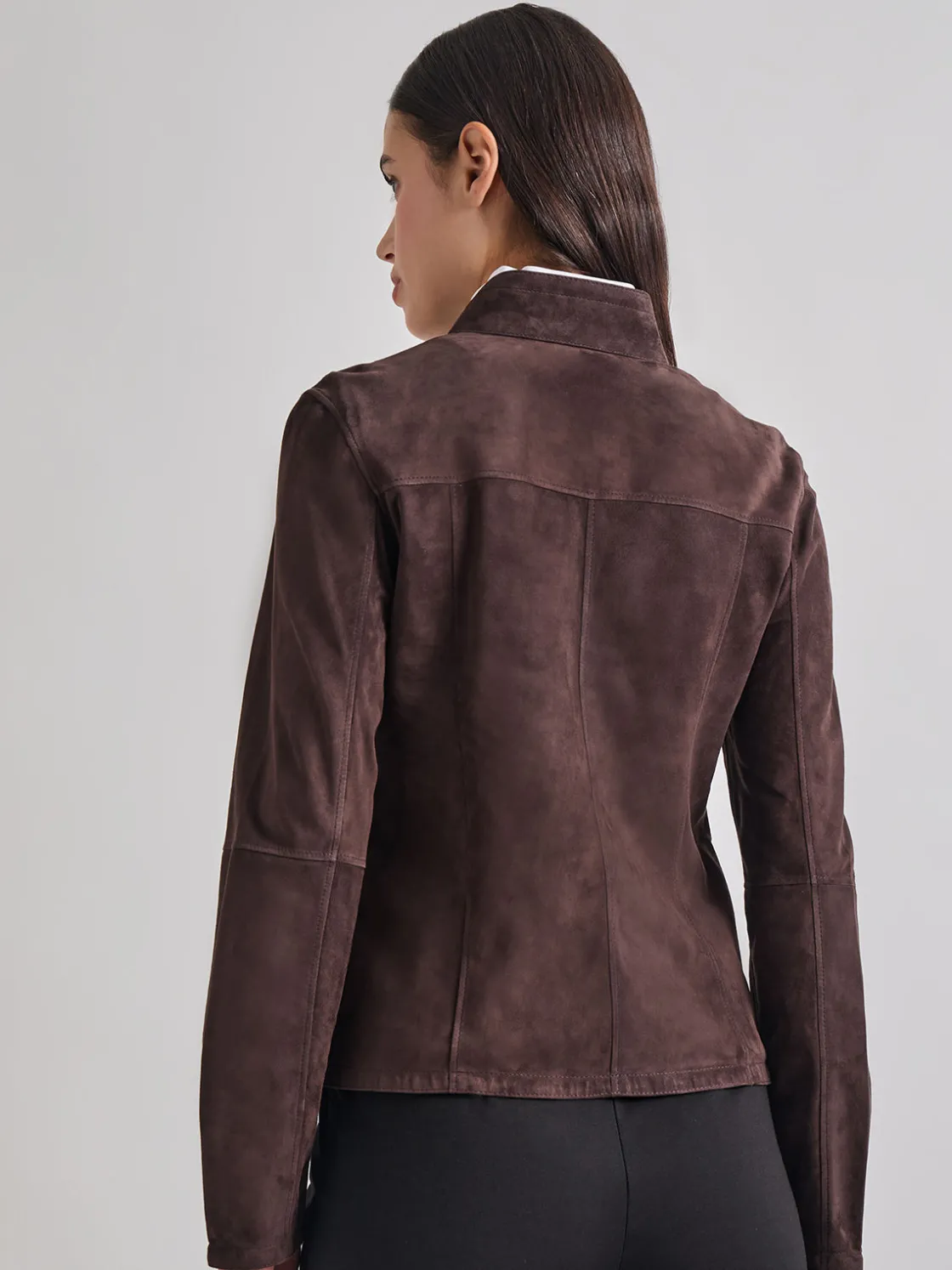 Misook Heritage Fit Reversible Suede Leather Jacket* Jackets & Coats