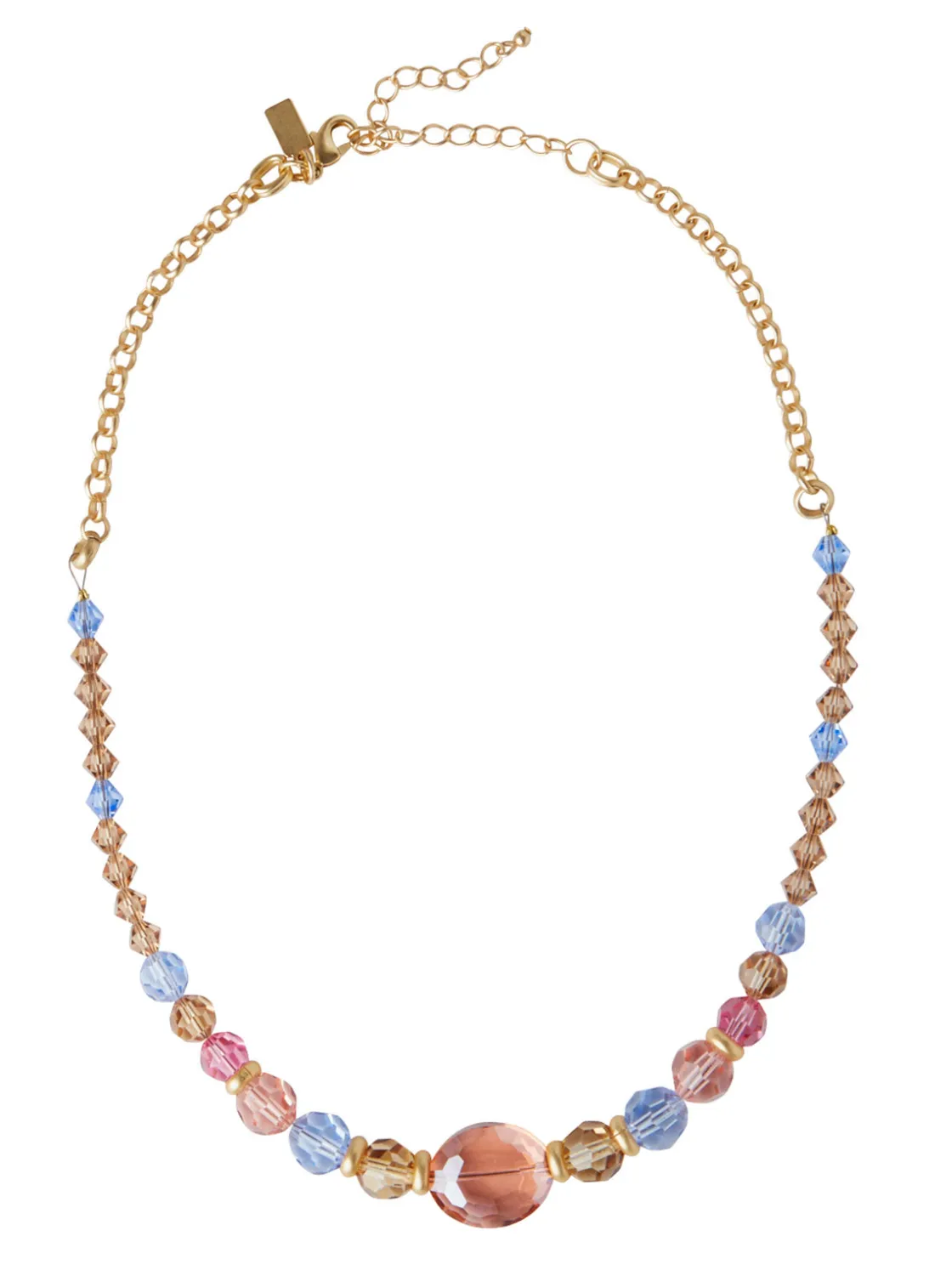 Misook 18K Matte Gold Plated Mixed Crystal Necklace* Accessories | Necklaces