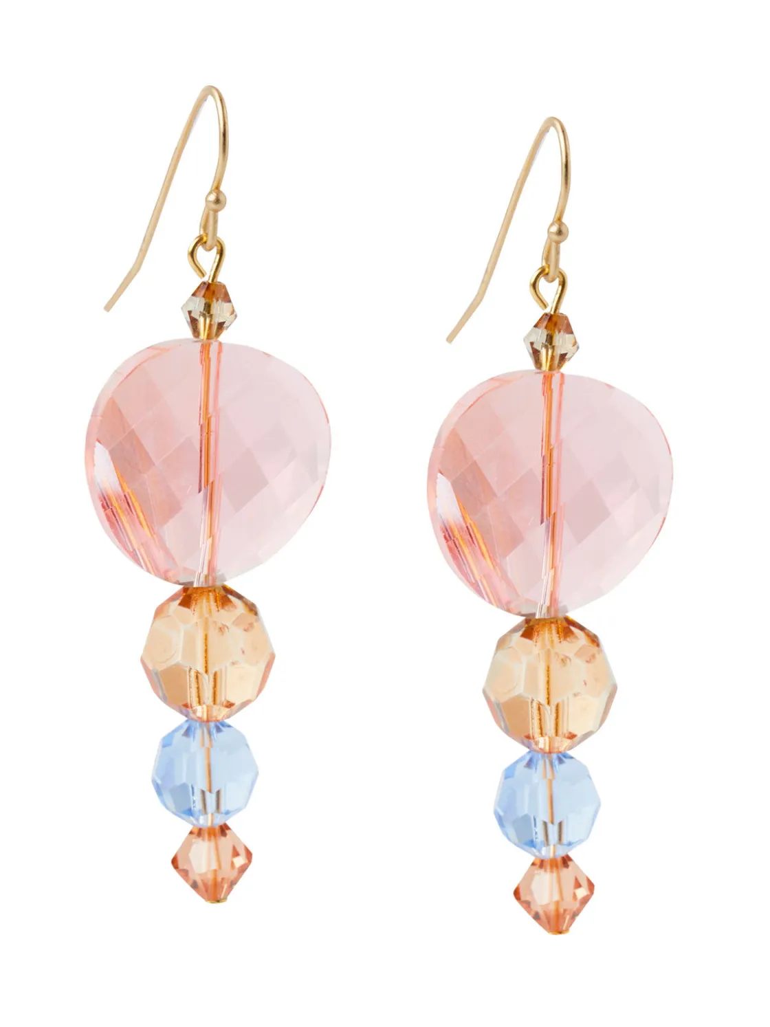 Misook 18K Matte Gold Plated Multi-colored Crystal Earrings* Accessories | Earrings
