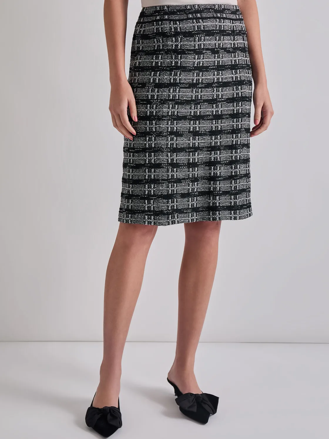 Misook Knee-Length Tweed Knit Pencil Skirt* Skirts