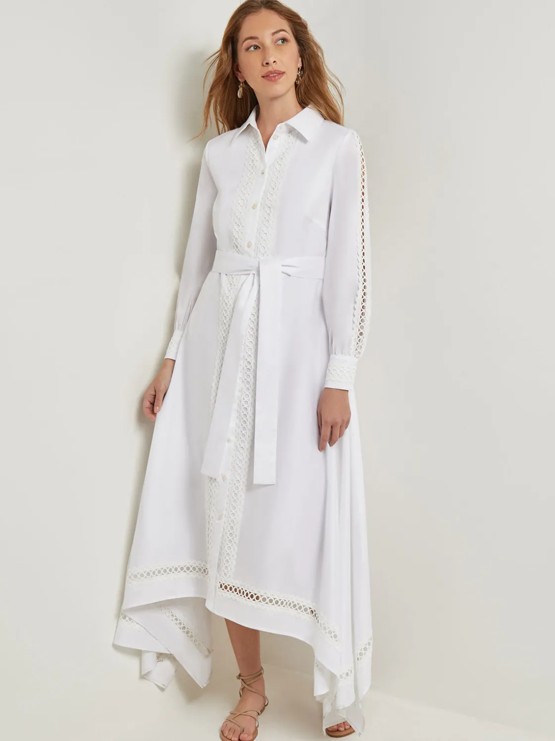 Misook Maxi Dress - Eyelet Trim Cotton* Dresses