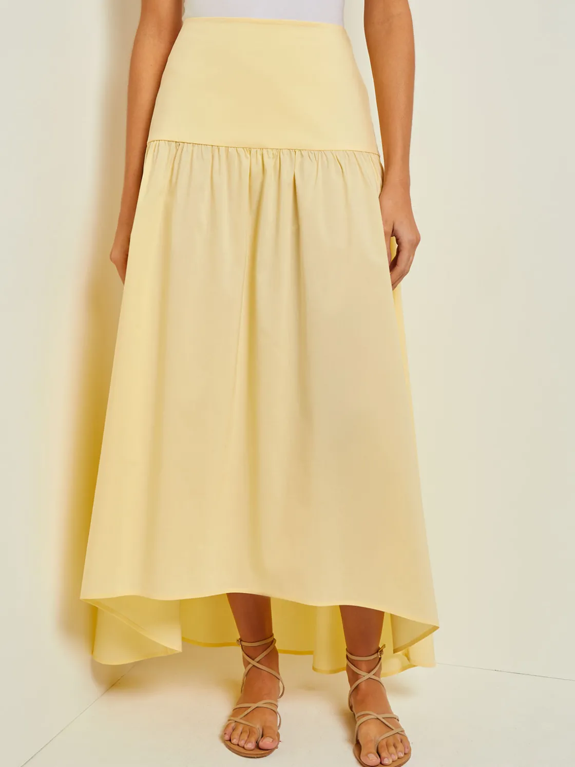 Misook Maxi High-Low Skirt - Flounce Cotton* Skirts