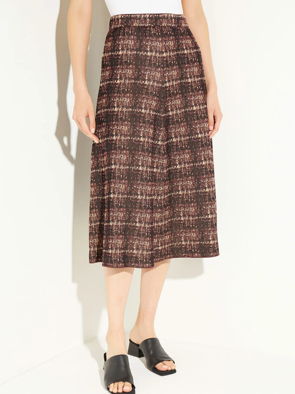 Misook Plaid Knit A-Line Midi Skirt* Skirts