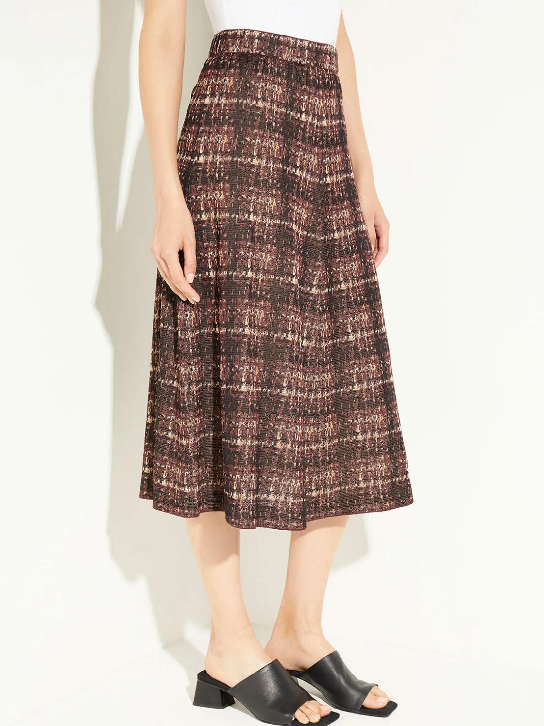 Misook Plaid Knit A-Line Midi Skirt* Skirts