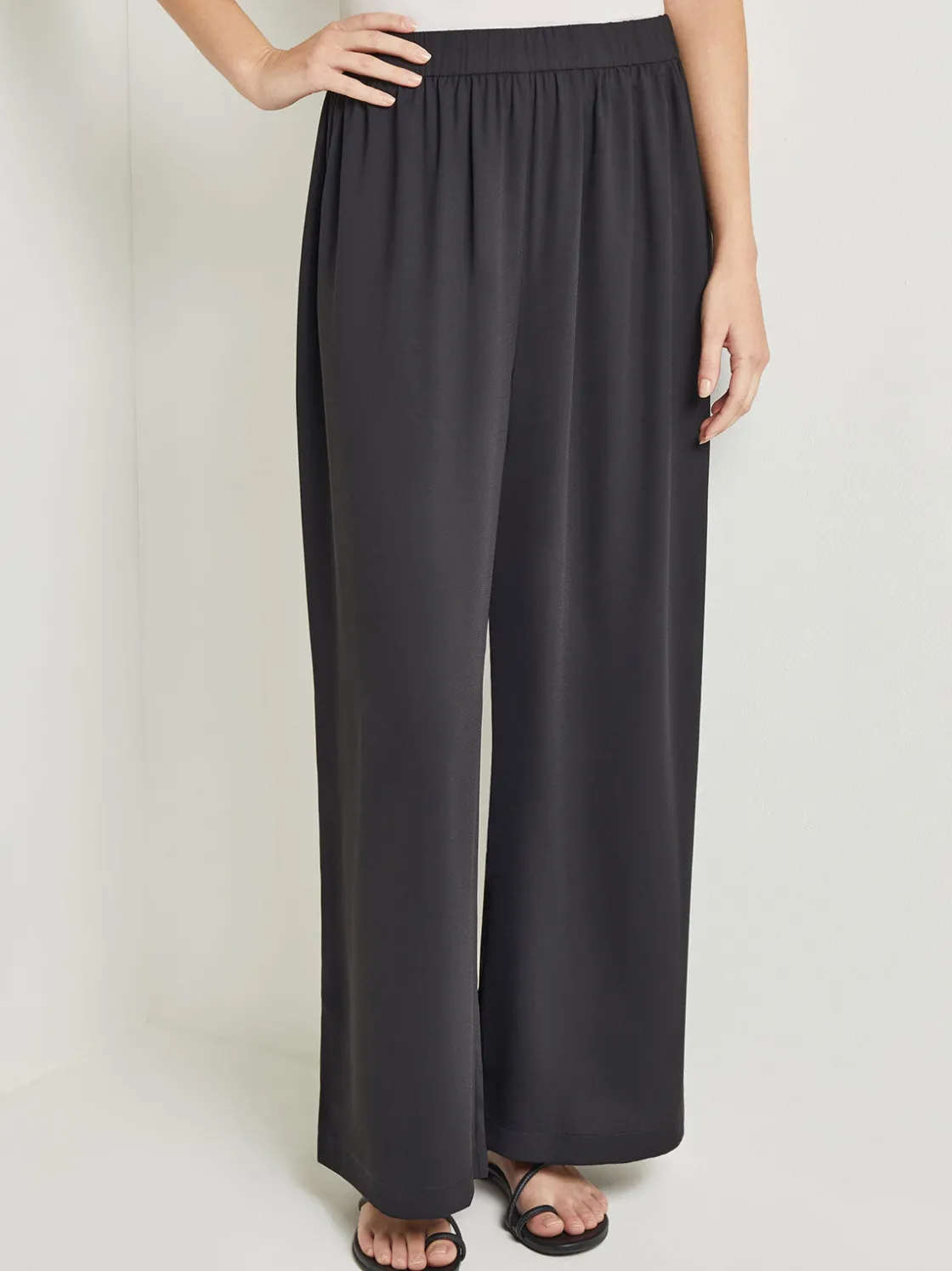 Misook Pull-On Woven Wide-Leg Pants* Pants & Shorts