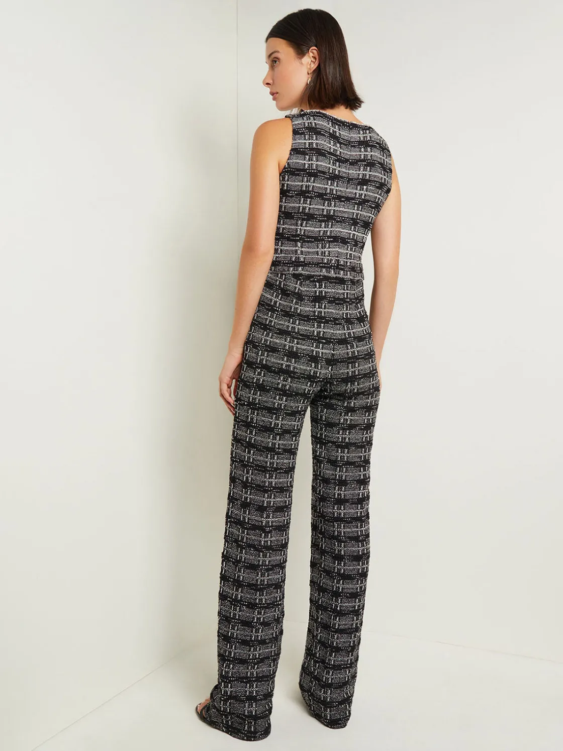 Misook Rhinestone Accent Tweed Knit Jumpsuit* Pants & Shorts | Dresses