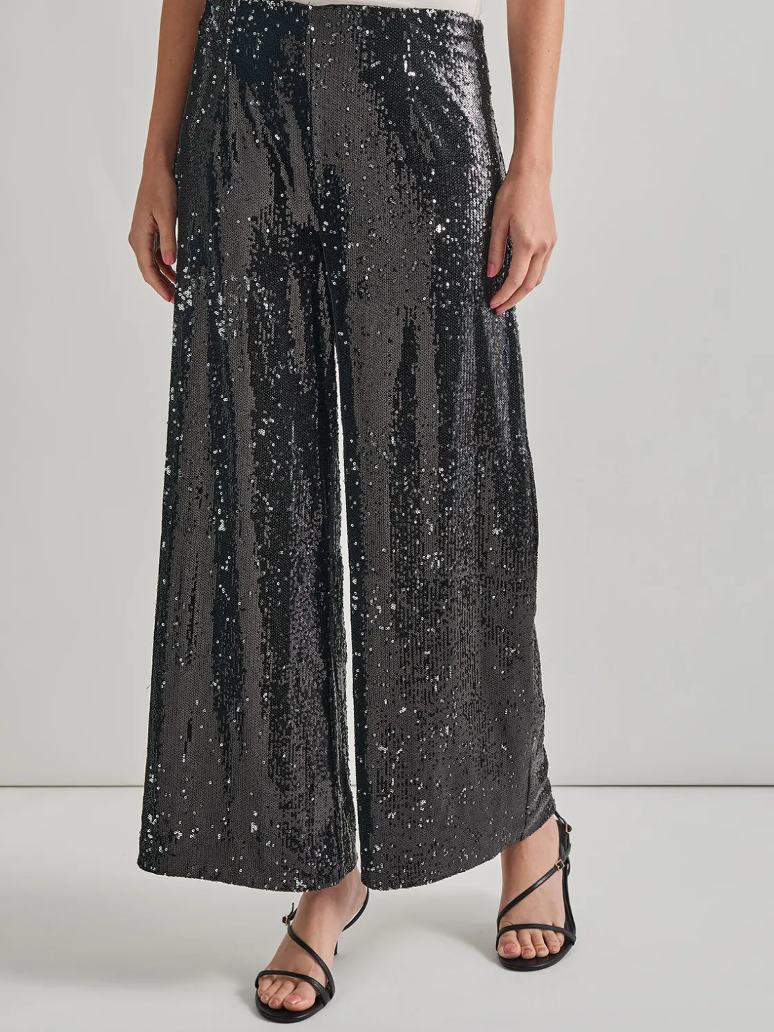 Misook Sequin Novelty Woven Wide Leg Pant* Pants & Shorts