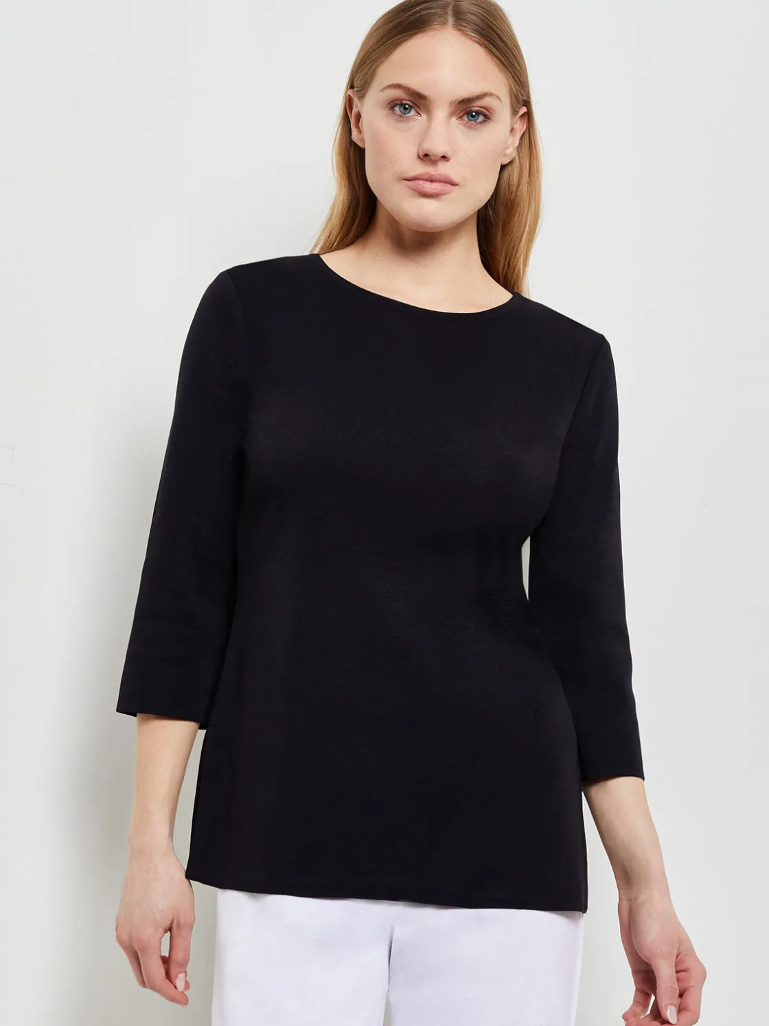 Misook 3/4 Sleeve Knit Tunic - Long Sleeve Tunic | * Tops & Tees