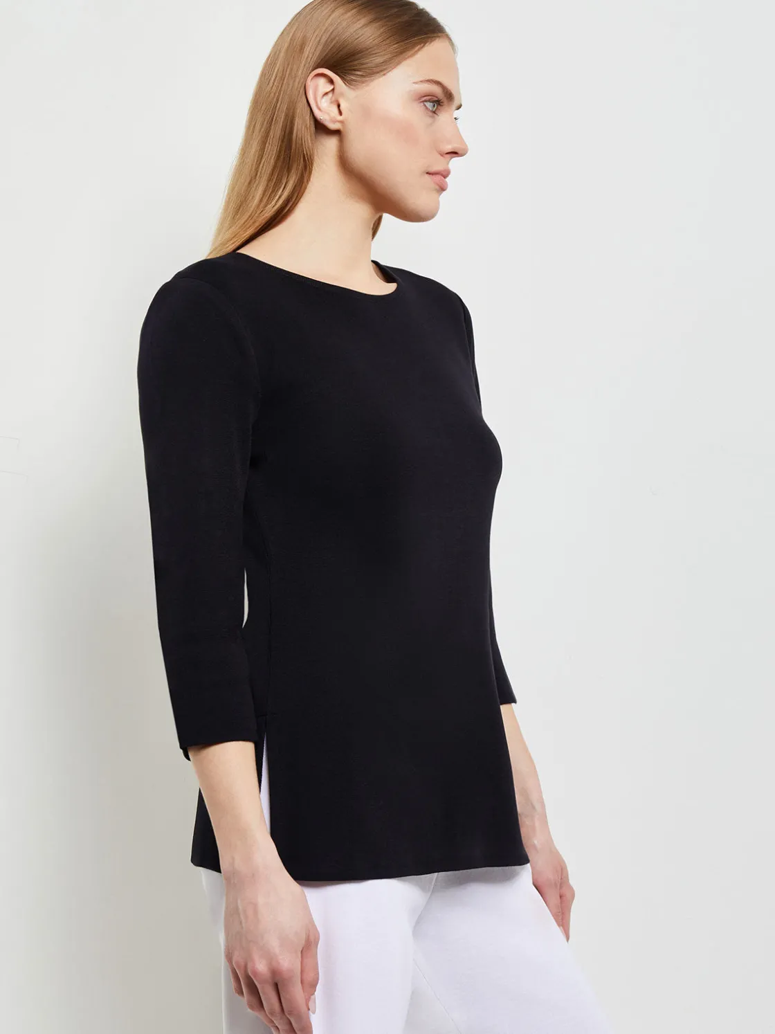 Misook 3/4 Sleeve Knit Tunic - Long Sleeve Tunic | * Tops & Tees