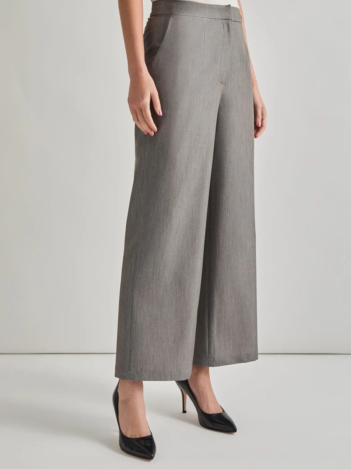 Misook Stretch Woven Wide Leg Pant* Pants & Shorts