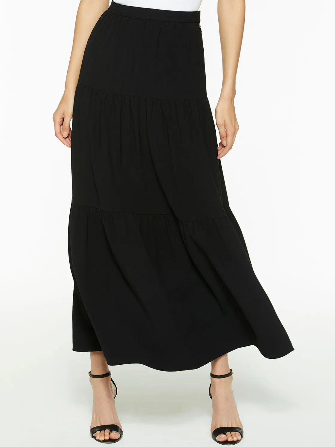 Misook Tiered Light Flounce Maxi Skirt* Skirts