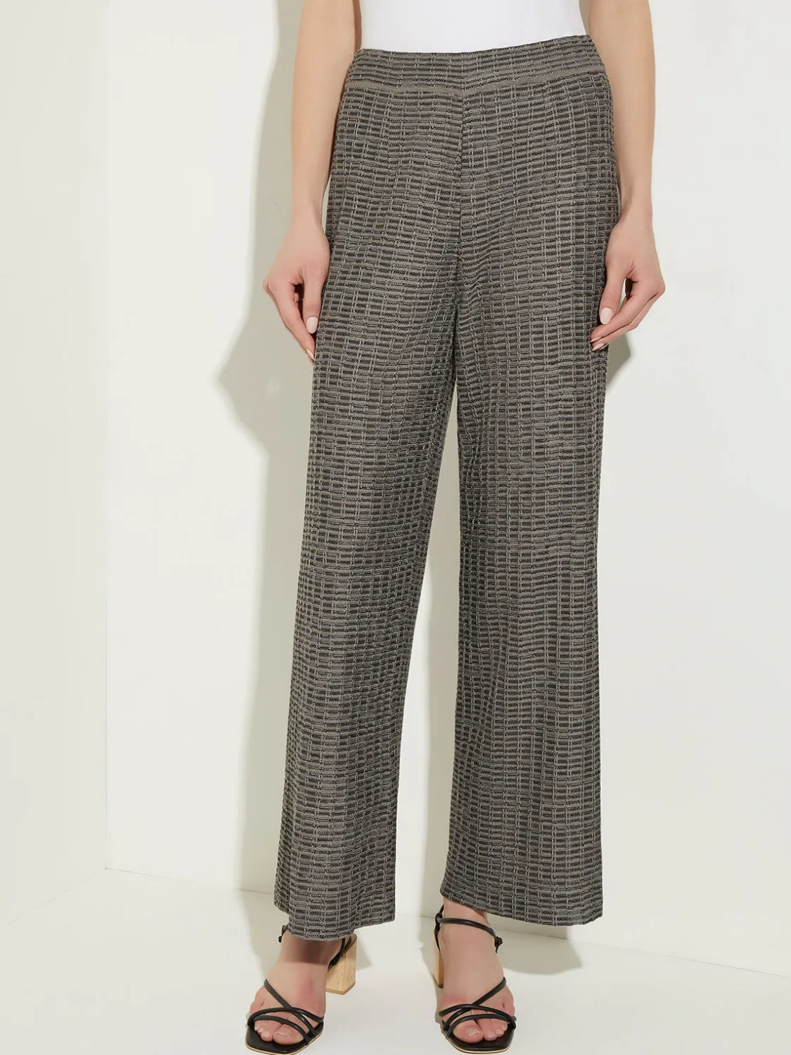 Misook Tweed Wide Leg Knit Pants* Pants & Shorts