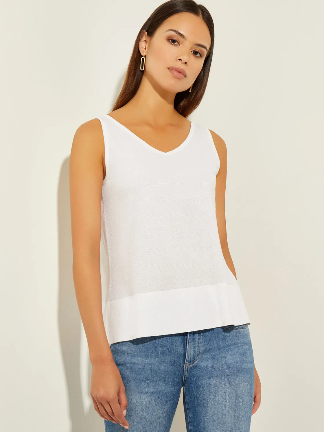 Misook V-Neck Soft Knit Tank Top* Tops & Tees | Tanks