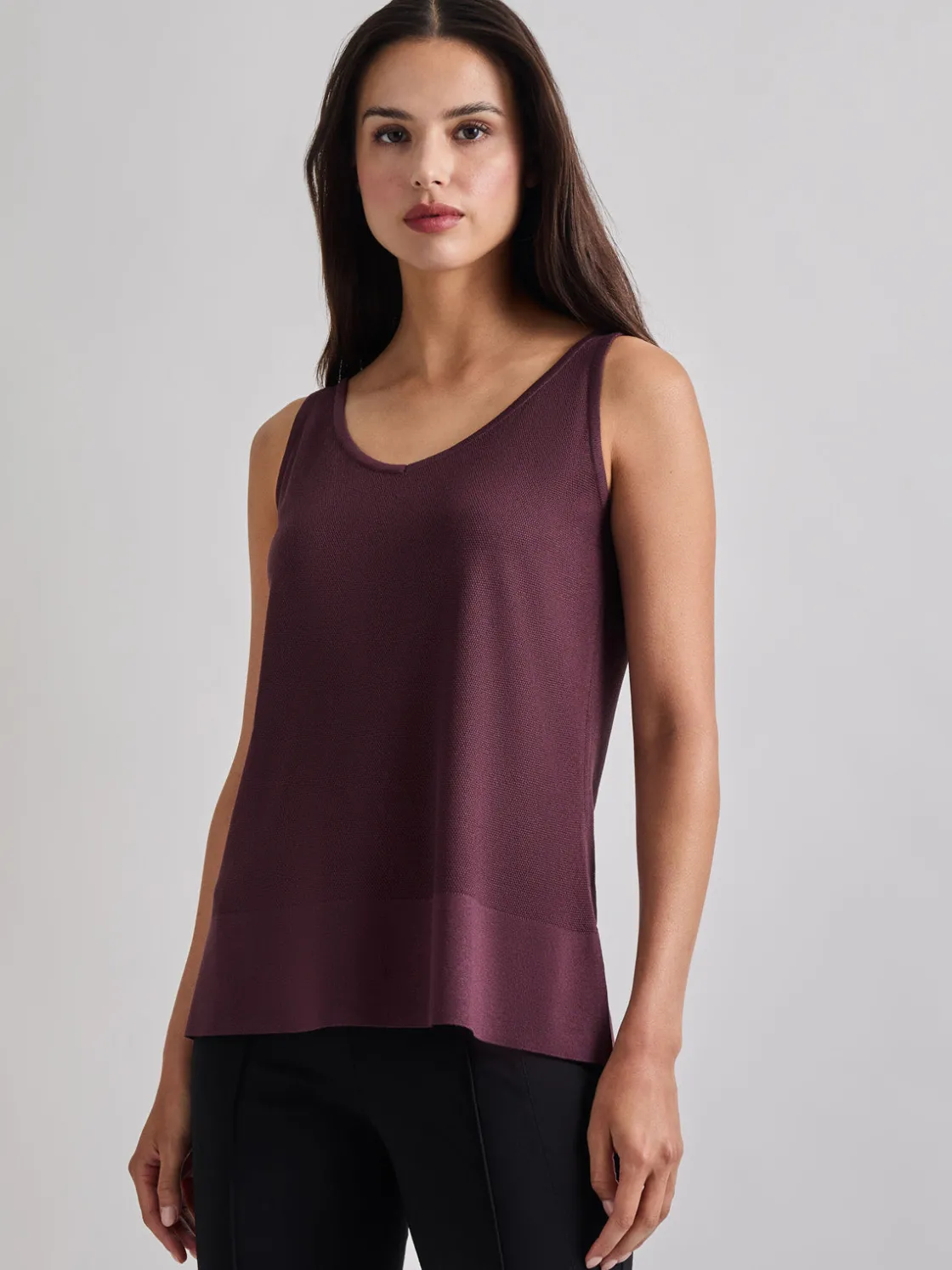 Misook V-Neck Soft Knit Tank Top,* Tops & Tees | Tanks