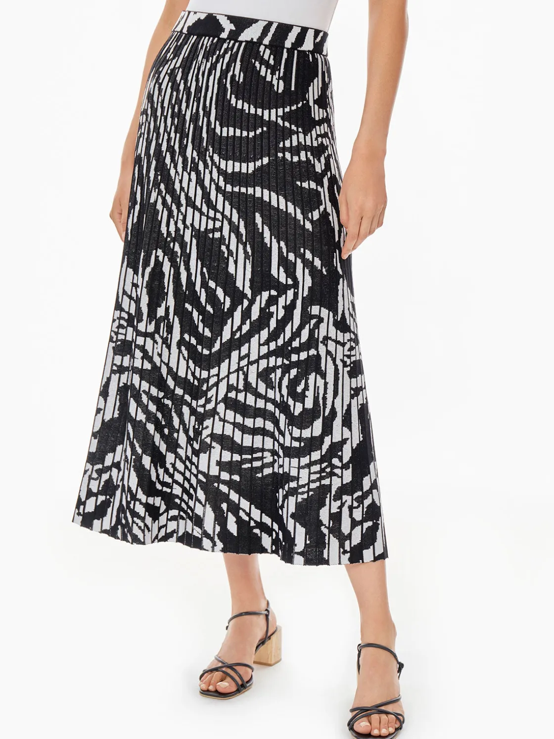 Misook Zebra Swirl Soft Knit Skirt* Skirts