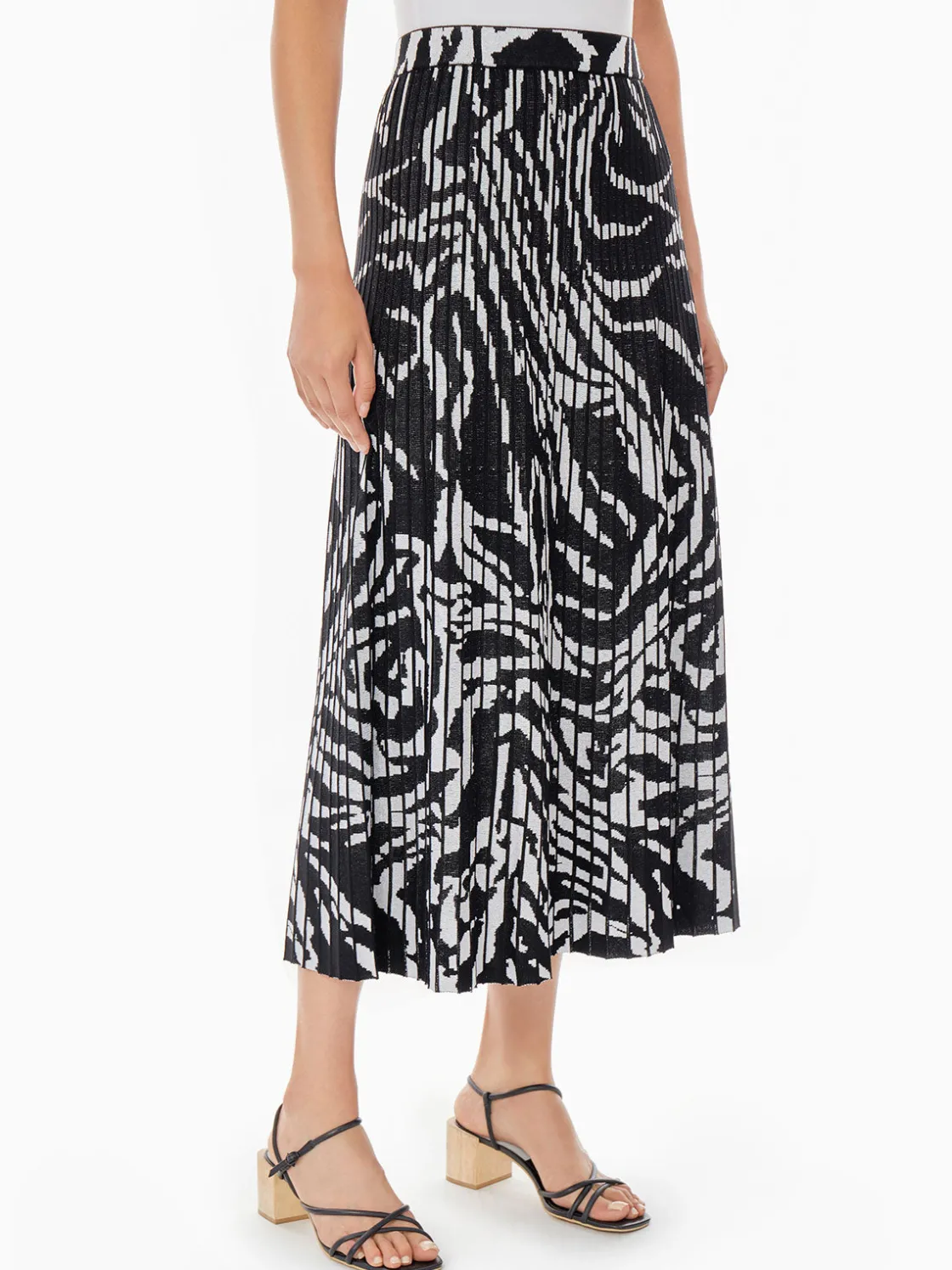 Misook Zebra Swirl Soft Knit Skirt* Skirts